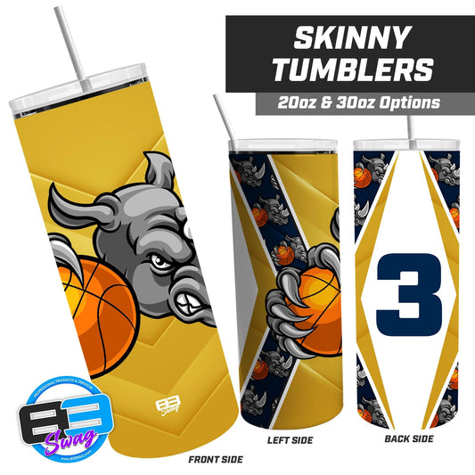 Rhino Basketball - 20oz & 30oz Skinny Tumbler - 83Swag