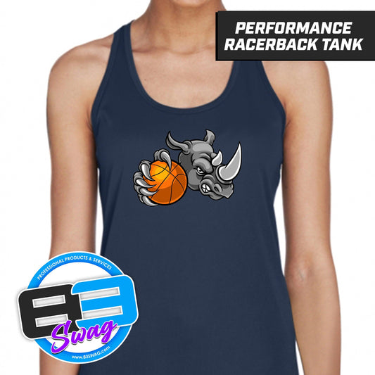 Rhino Basketball - Women's Zone Performance Racerback Tank - 83Swag