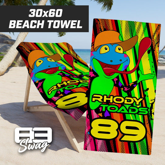 RHODY TOADS CoEd Softball - 30"x60" Beach Towel - 83Swag