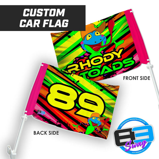 RHODY TOADS CoEd Softball - Car Flag - 83Swag