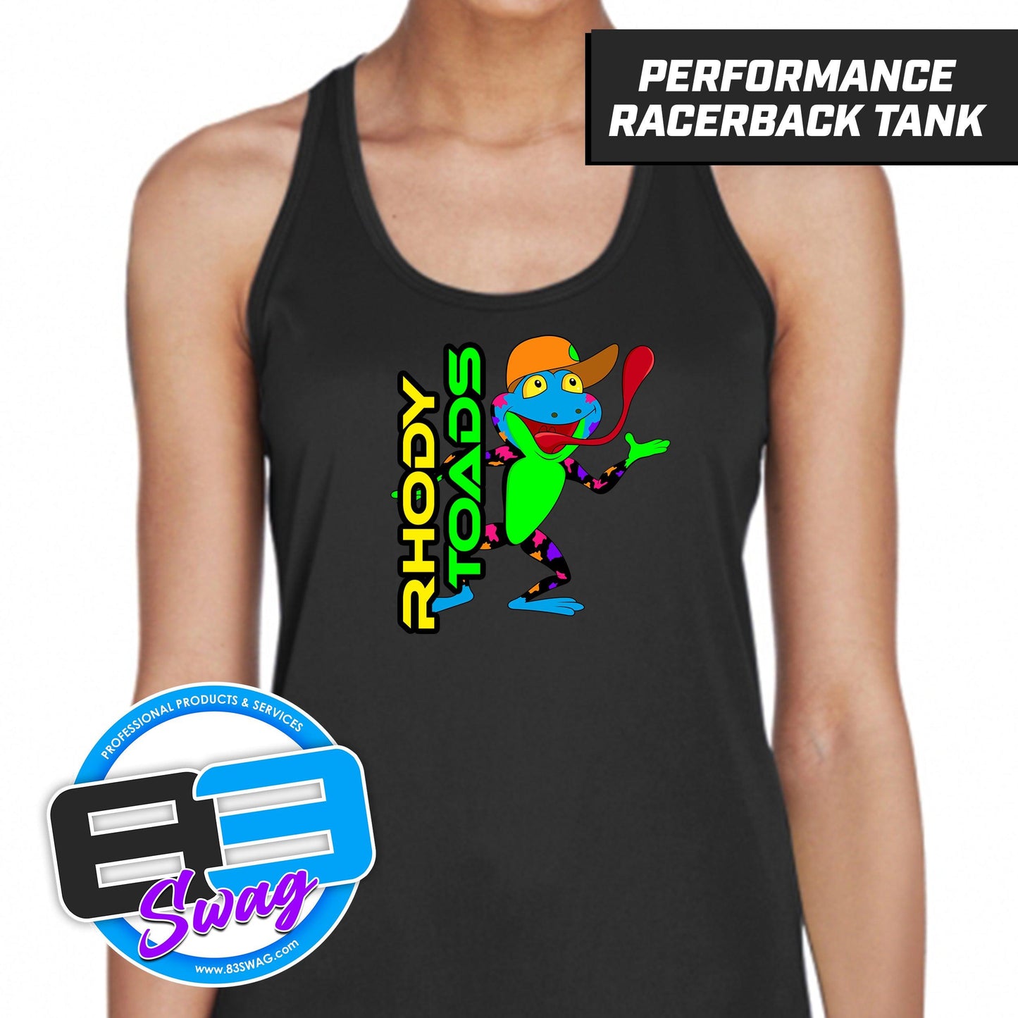 RHODY TOADS CoEd Softball - Women's Zone Performance Racerback Tank - 83Swag