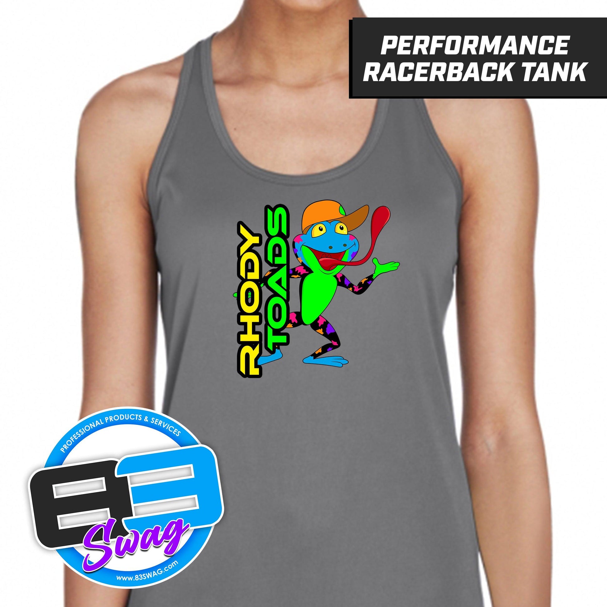 RHODY TOADS CoEd Softball - Women's Zone Performance Racerback Tank - 83Swag