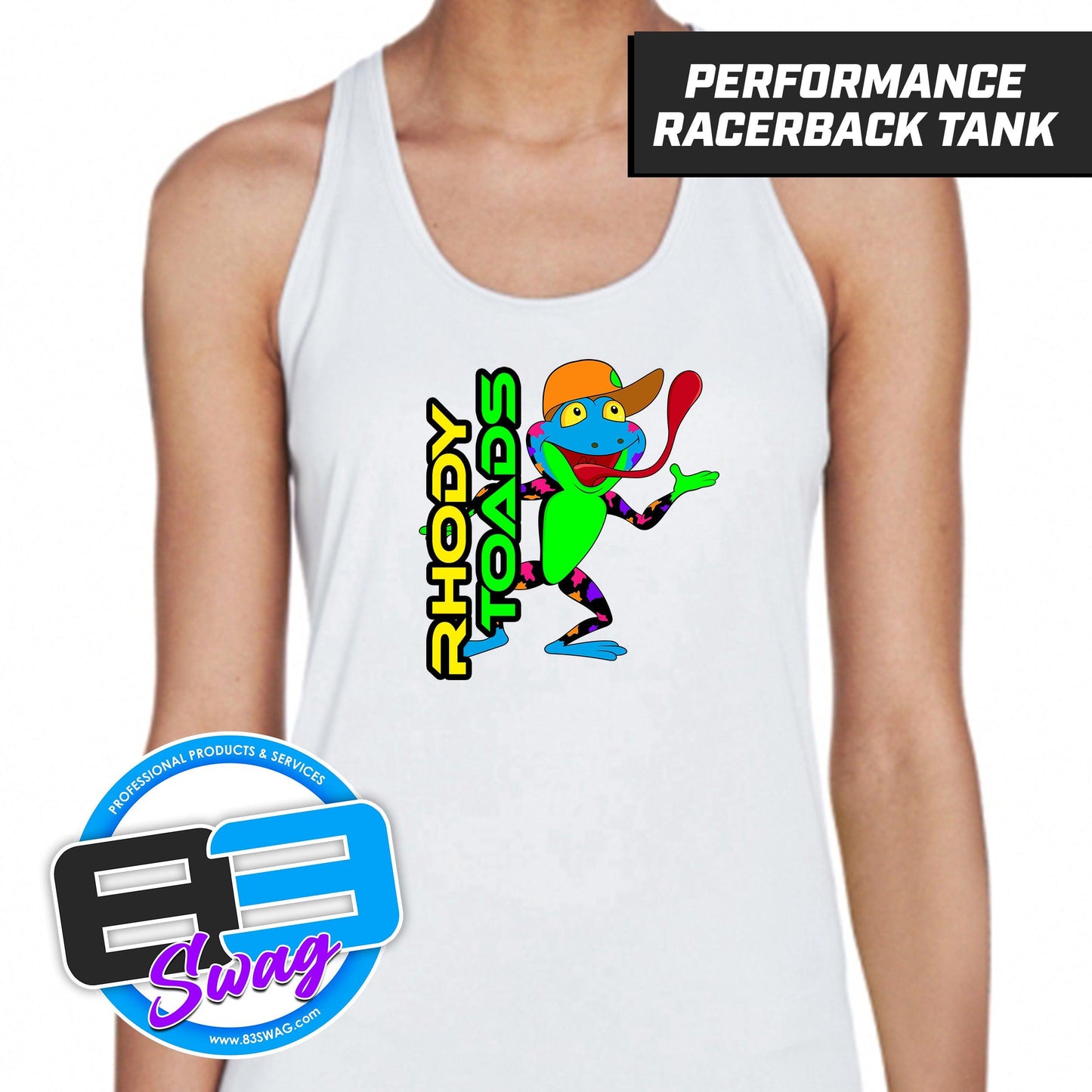 RHODY TOADS CoEd Softball - Women's Zone Performance Racerback Tank - 83Swag