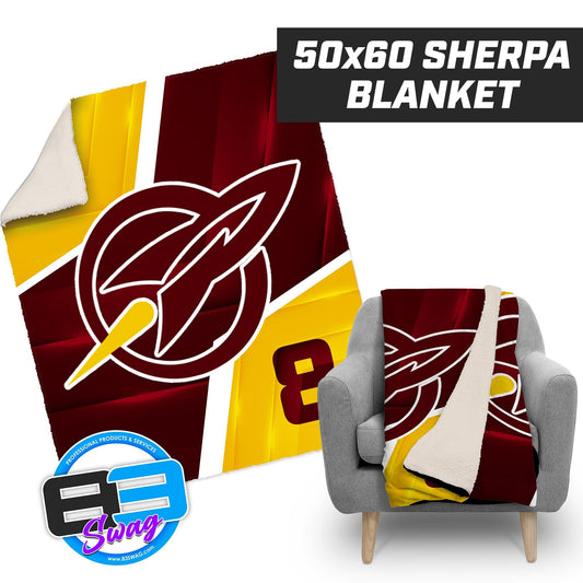 Richmond Rockets - 50”x60” Plush Sherpa Blanket - 83Swag