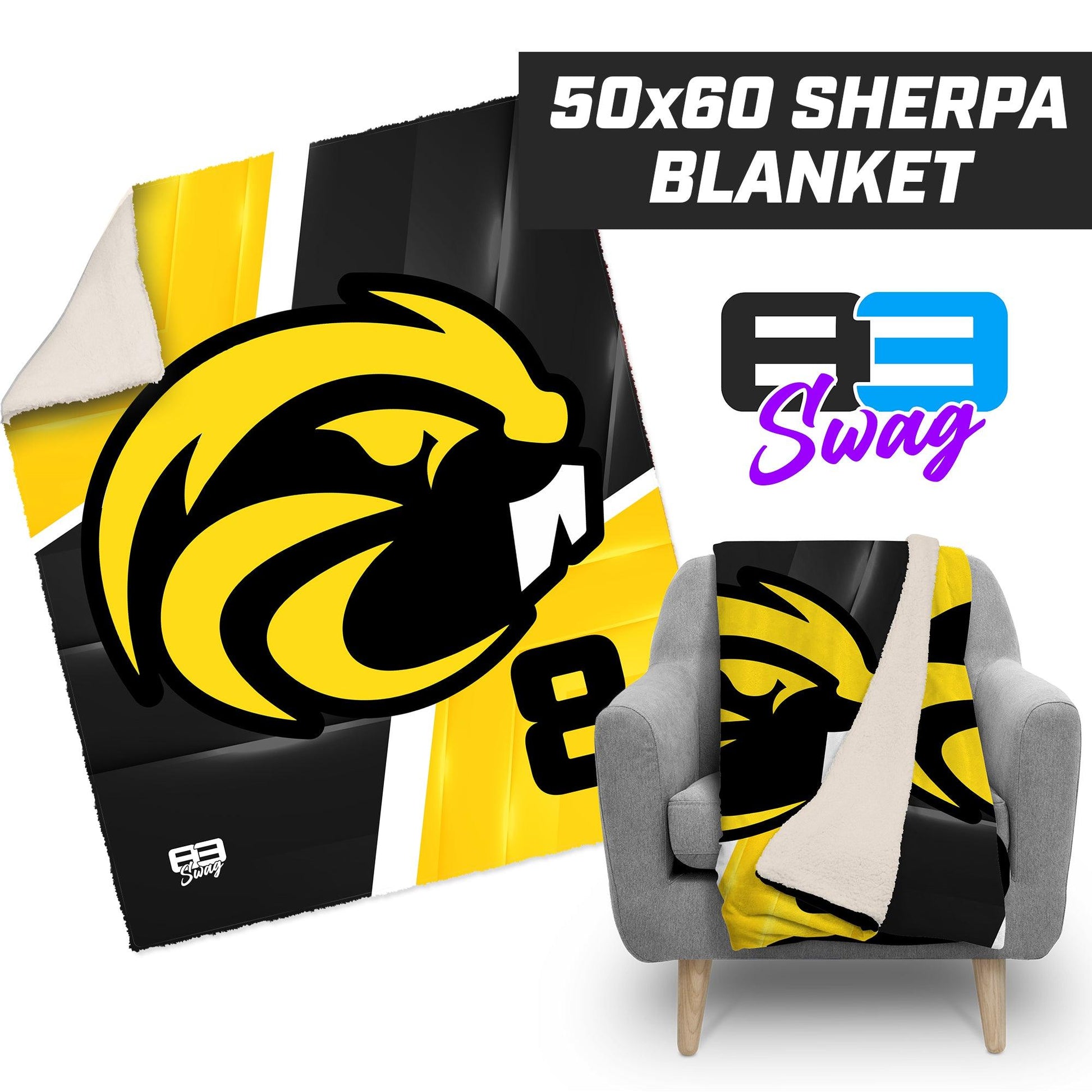 Riverside Football - 50”x60” Plush Sherpa Blanket - 83Swag