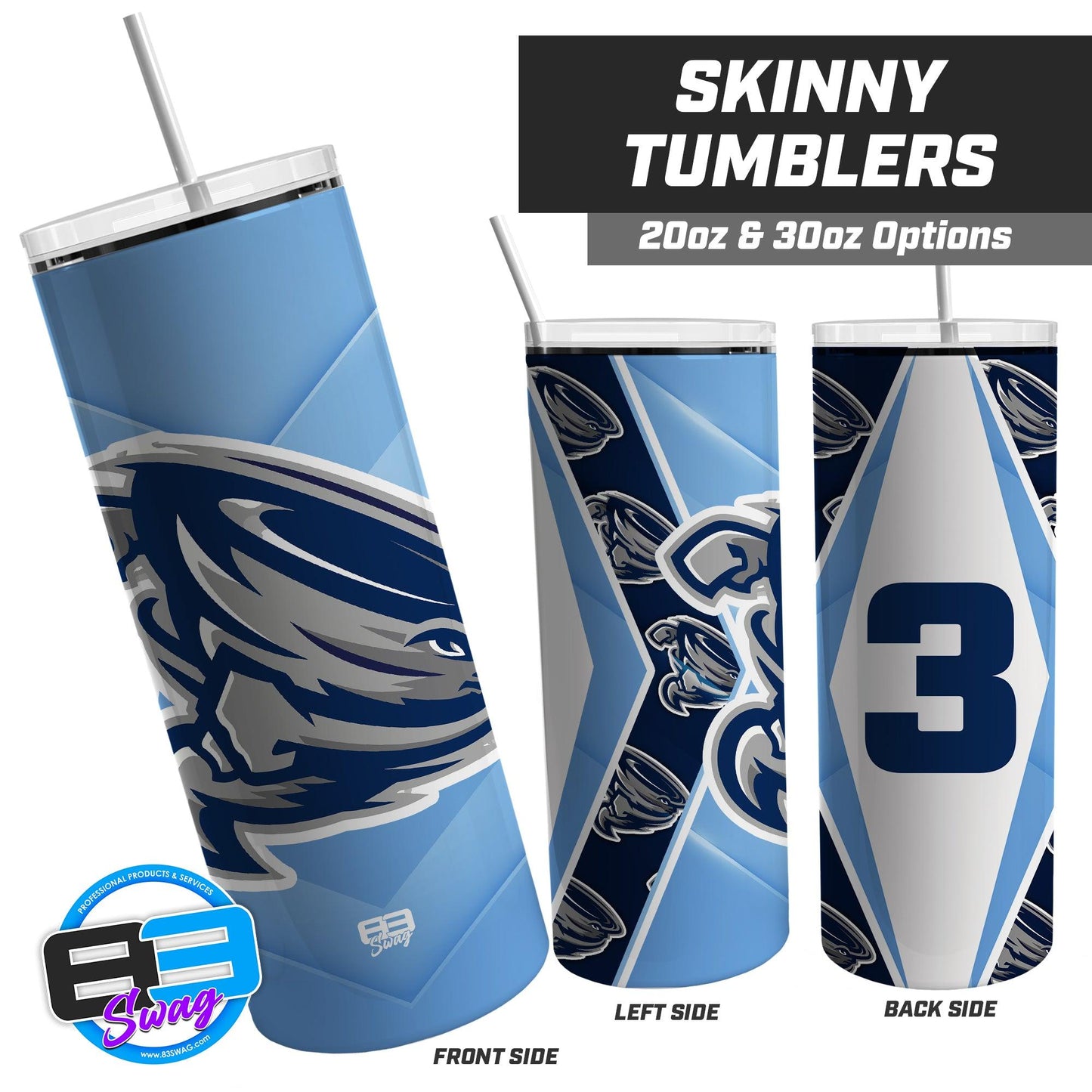 Roosevelt Cyclones - 20oz & 30oz Skinny Tumbler - 83Swag