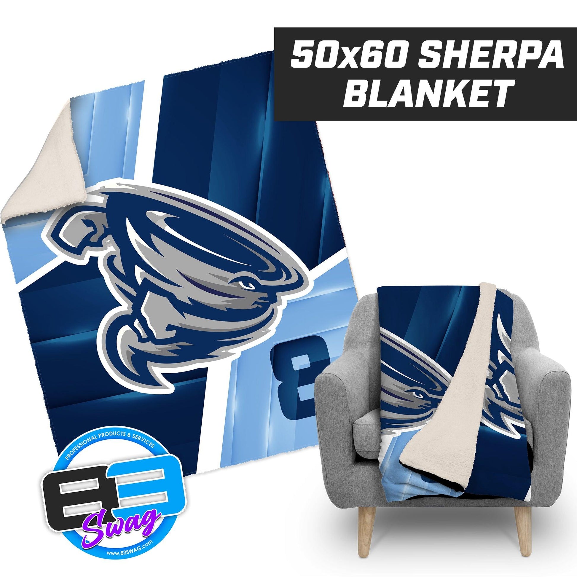 Roosevelt Cyclones - 50”x60” Plush Sherpa Blanket - 83Swag