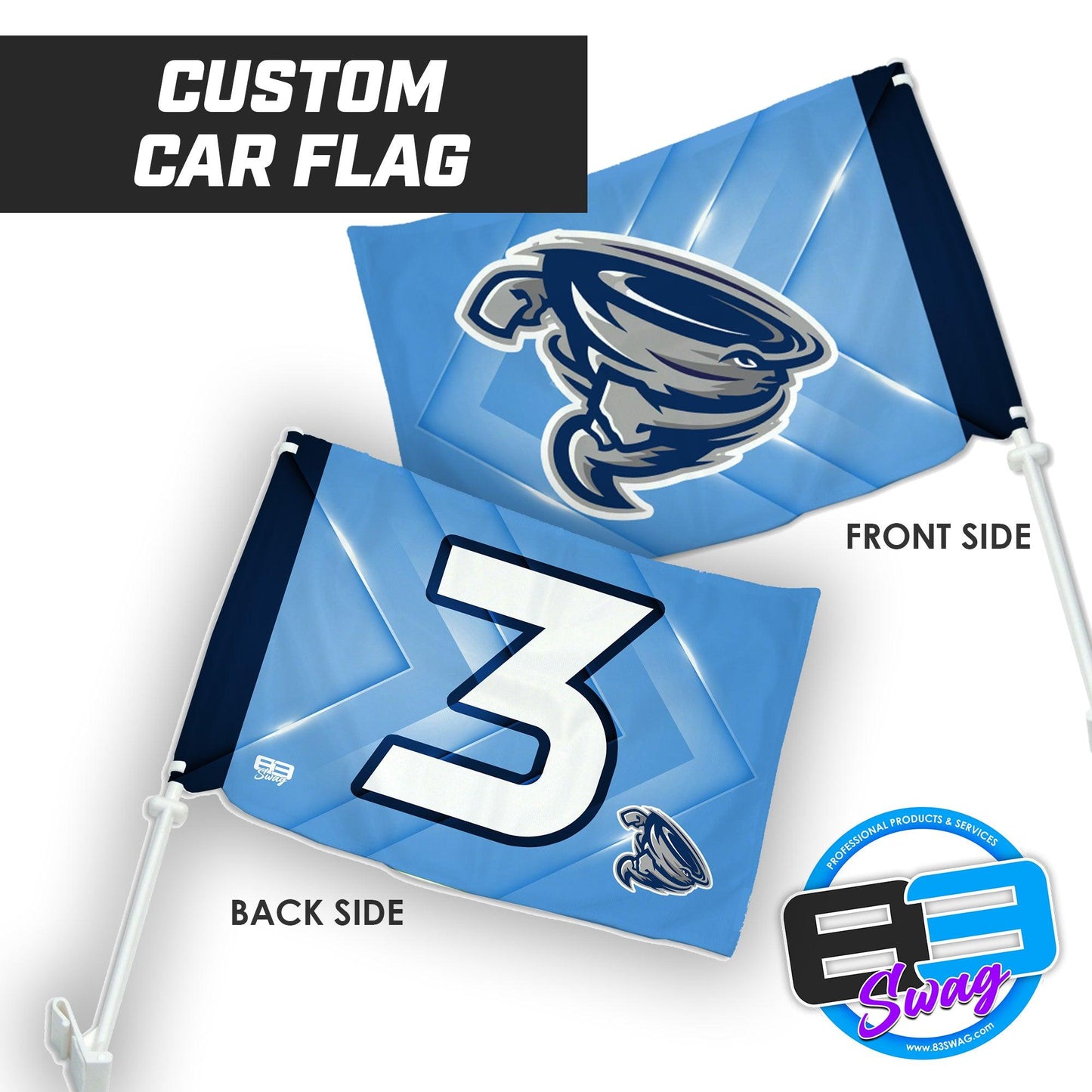 Roosevelt Cyclones - Car Flag - 83Swag