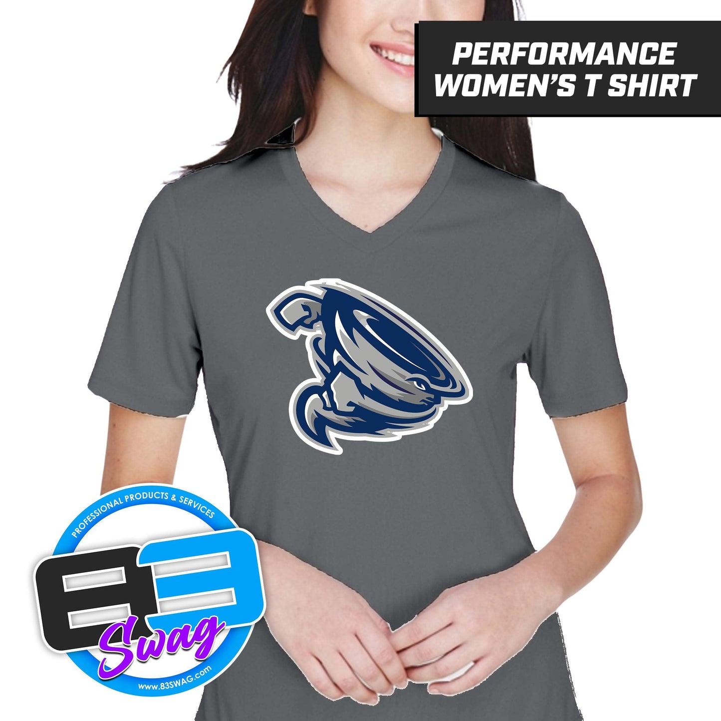 Roosevelt Cyclones - GRAPHITE - Cool & Dry Performance Women's Shirt - 83Swag