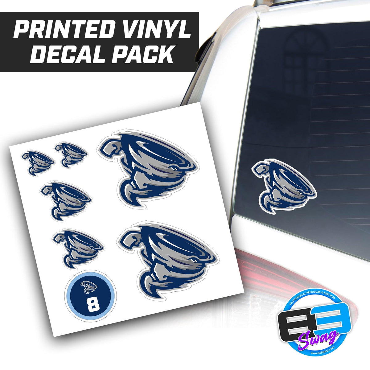 Cyclone Logo Sticker Roosevelt Cyclones - Logo Vinyl Decal Pack – 83Swag