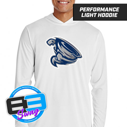 Roosevelt Cyclones - WHITE - Lightweight Performance Hoodie - 83Swag