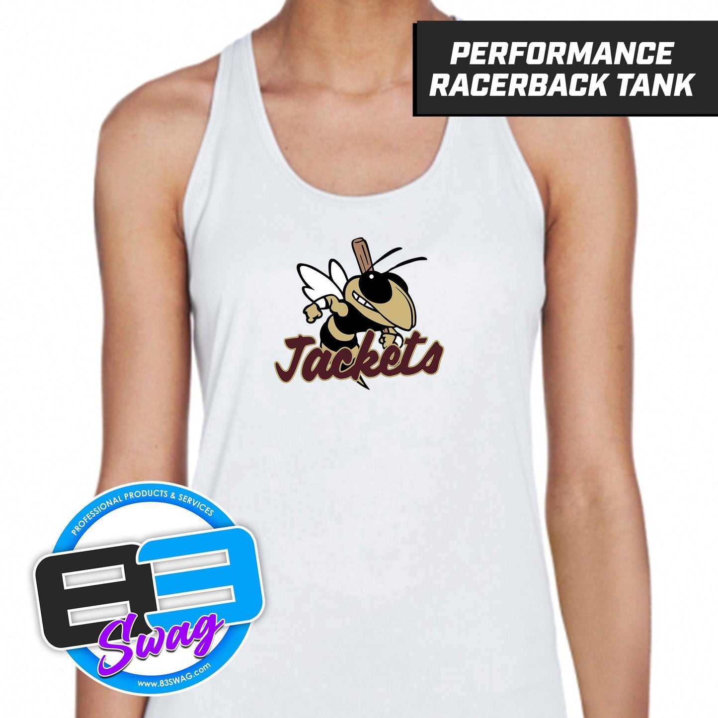 SAHS - St. Augustine Baseball - LOGO 3 - Women's Zone Performance Racerback Tank - 83Swag