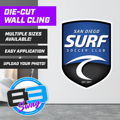 San Diego Surf Soccer Custom Die-Cut Wall Cling - 83Swag