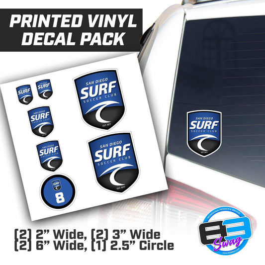 San Diego Surf Soccer - Logo Vinyl Decal Pack - 83Swag