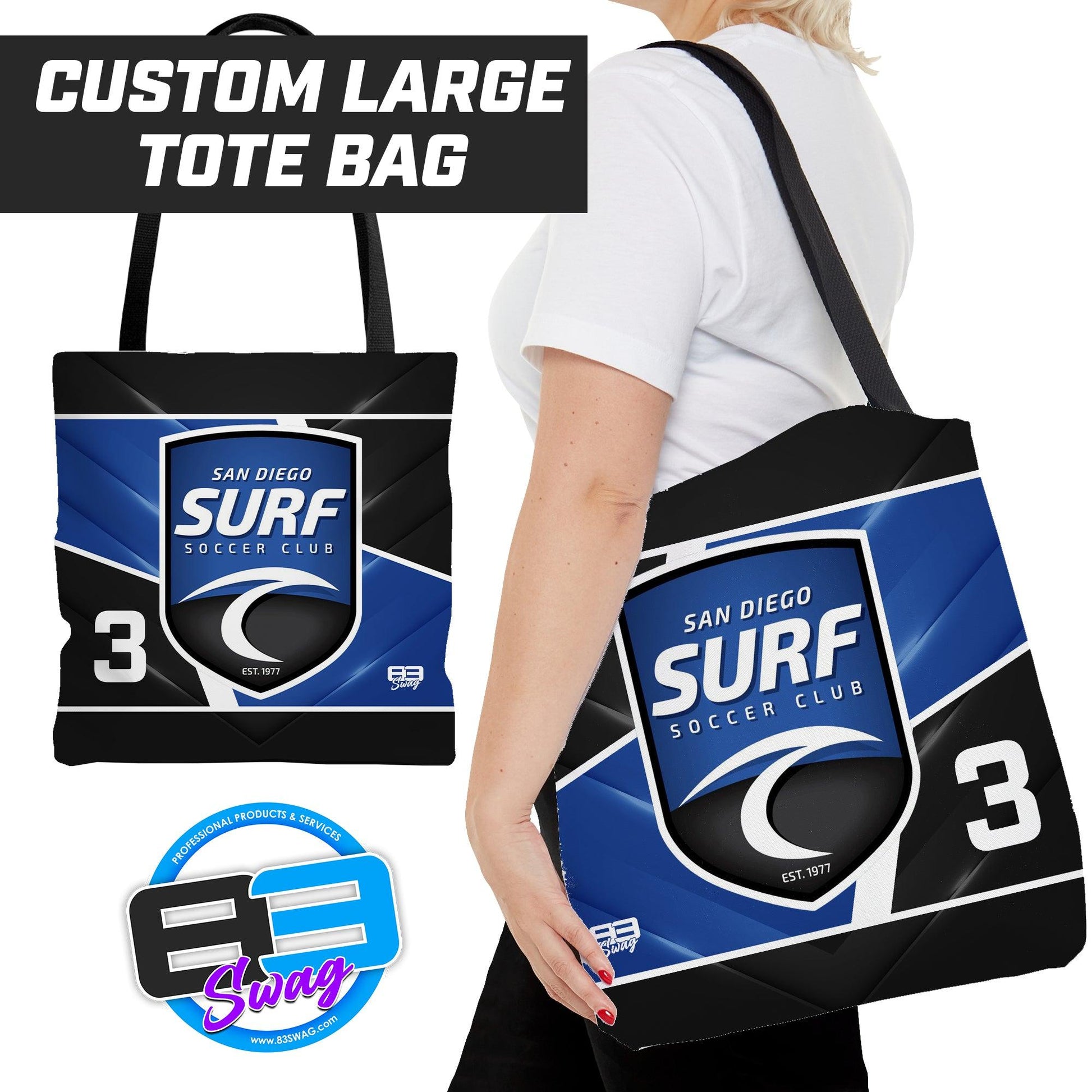 San Diego Surf Soccer - Tote Bag - 83Swag