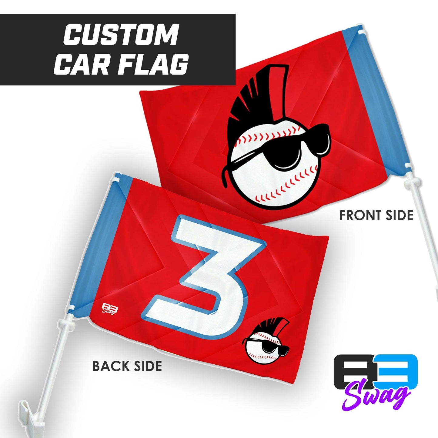 Screwballs Baseball - Car Flag - 83Swag