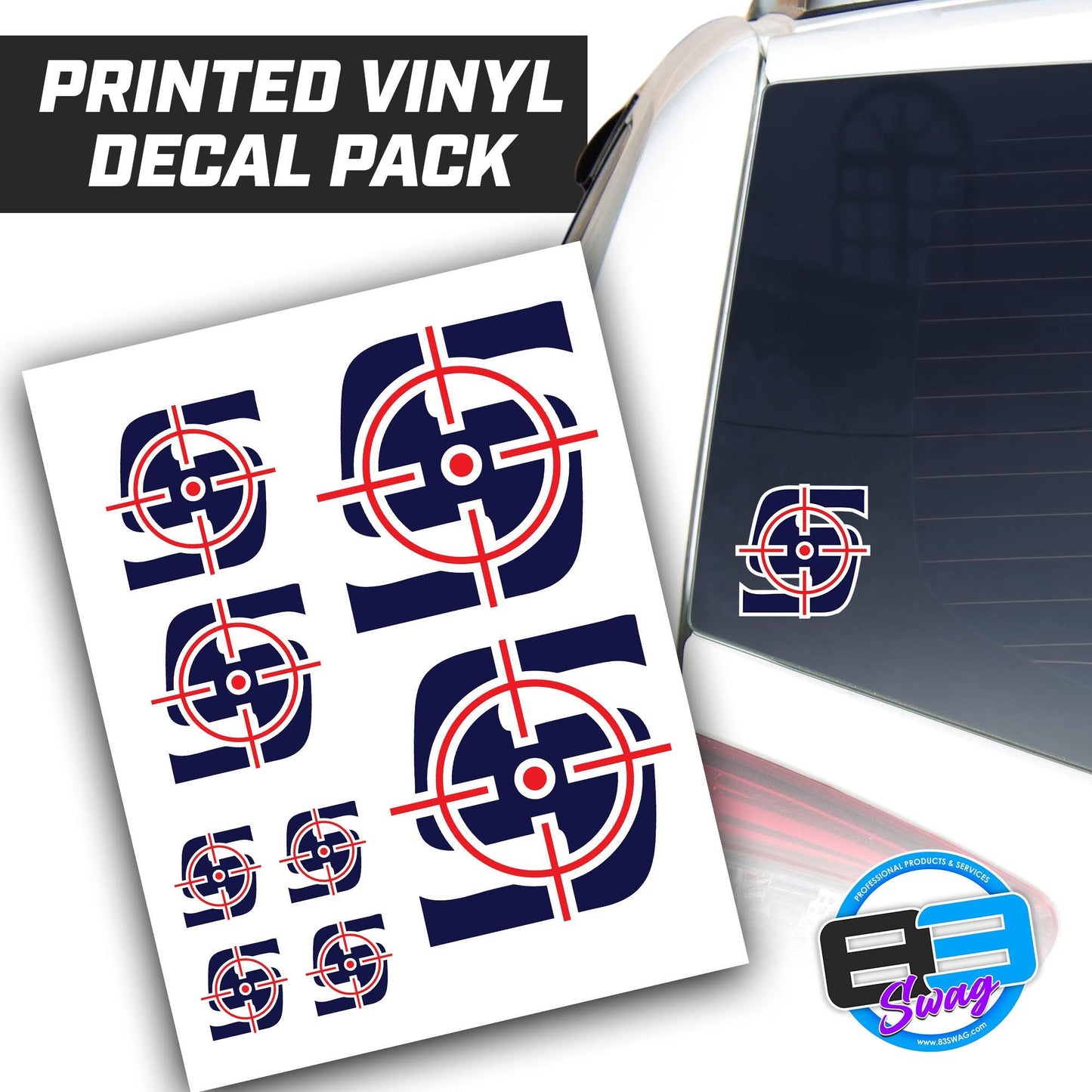 SJ Snipers Baseball - Logo Vinyl Decal Pack - 83Swag