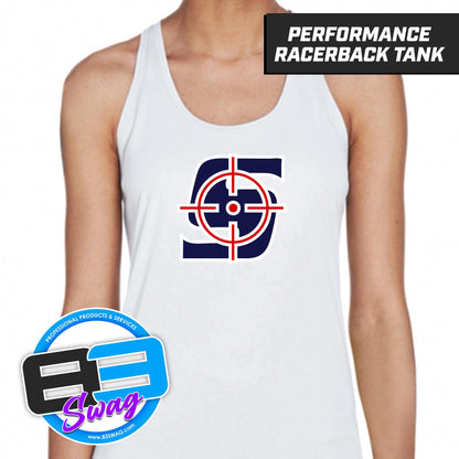 SJ Snipers Baseball - Women's Zone Performance Racerback Tank - 83Swag