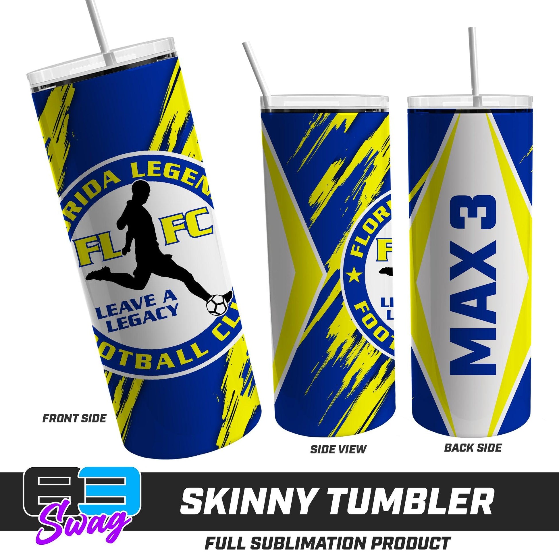 Skinny Metal Tumbler - Florida Legends FC - 83Swag