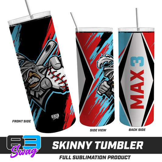 Skinny Metal Tumbler - Knights Baseball 2024 FALL EDITION - 83Swag