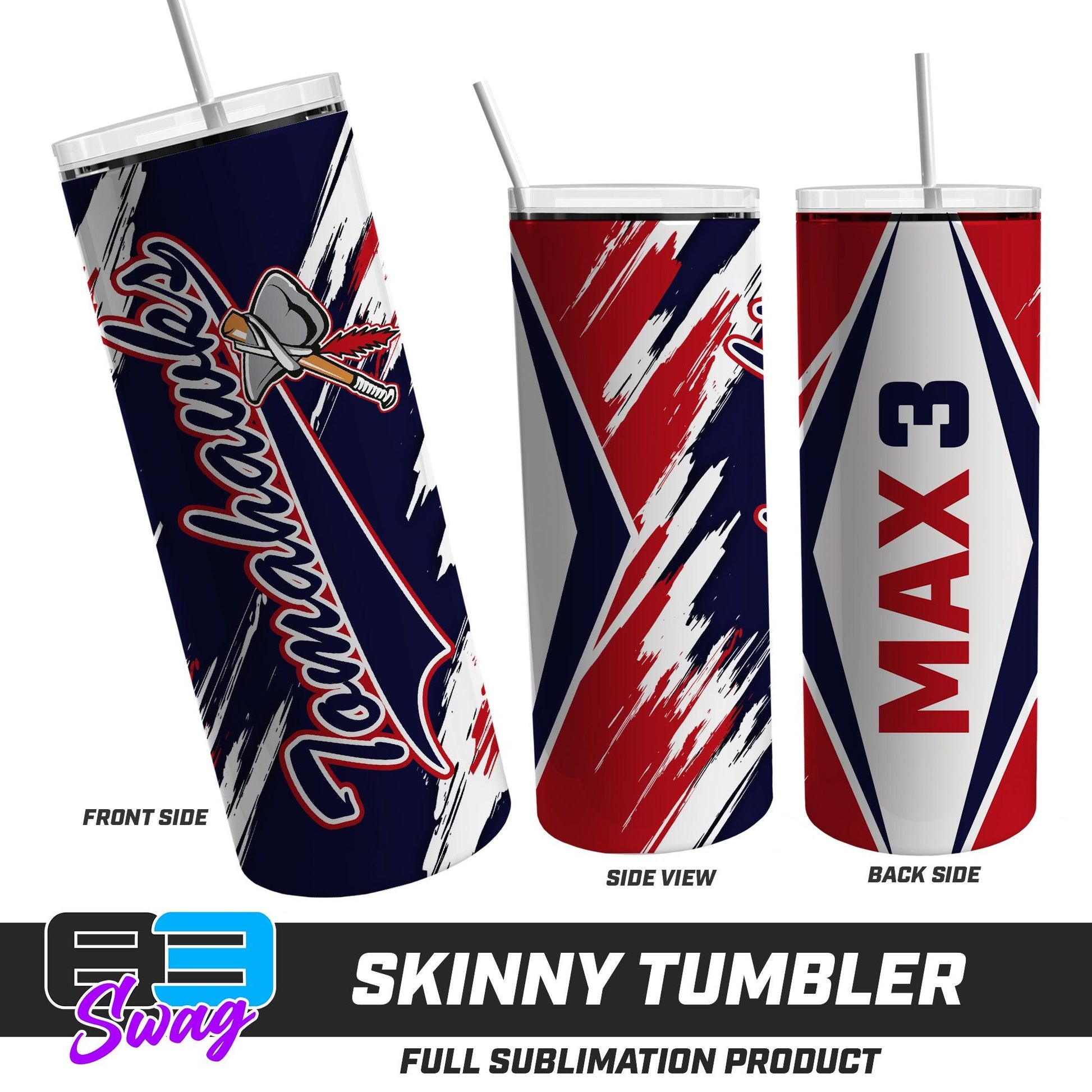 Skinny Metal Tumbler - Land O Lakes Tomahawks Baseball - 83Swag