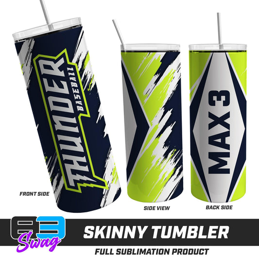 Skinny Metal Tumbler - Ponte Vedra Thunder Baseball - 83Swag