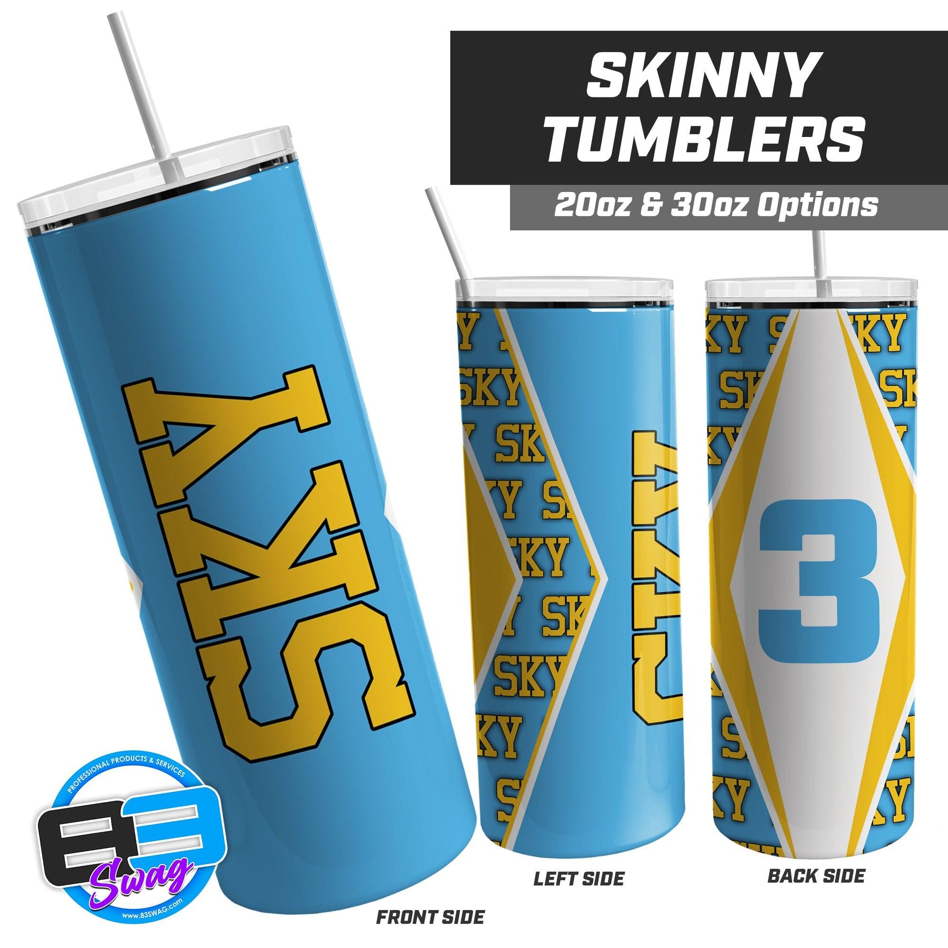 SKY Volleyball - 20oz & 30oz Skinny Tumbler - 83Swag