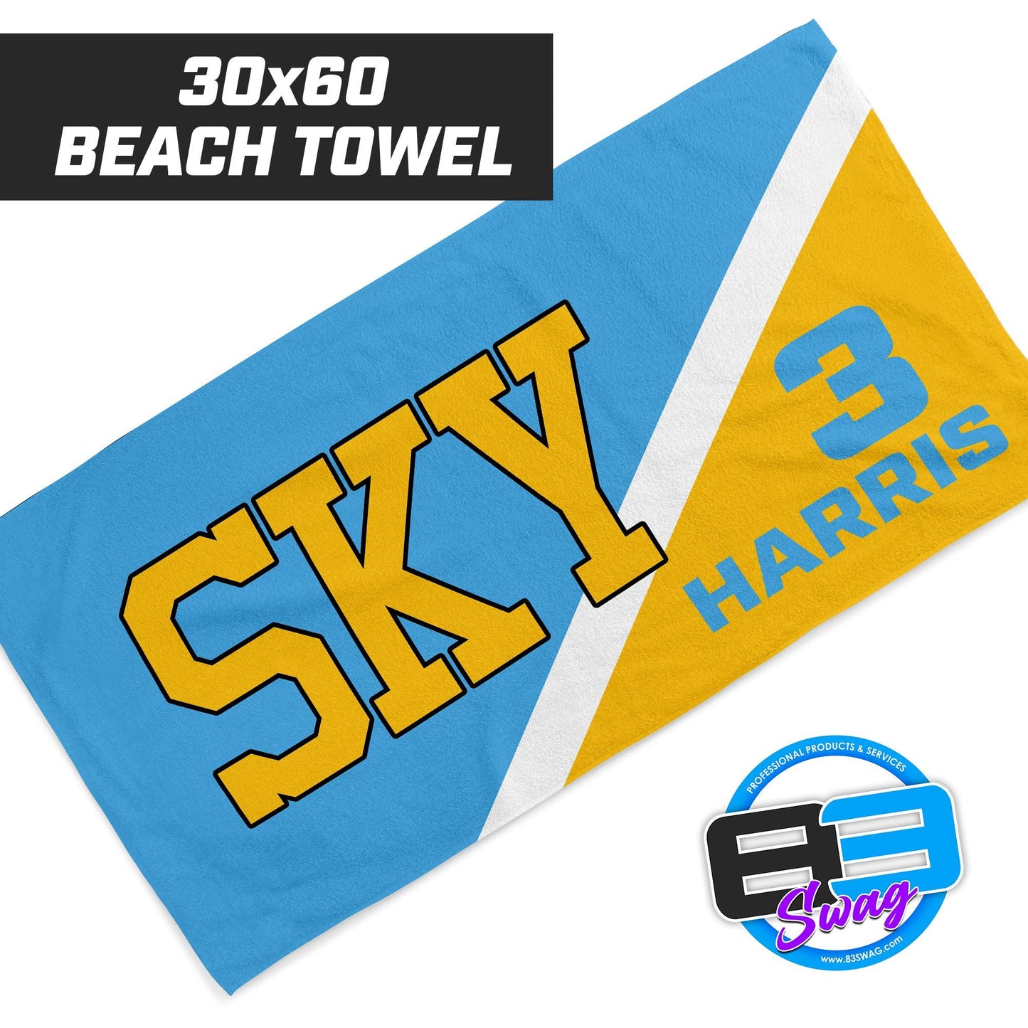 SKY Volleyball - 30"x60" Beach Towel - 83Swag