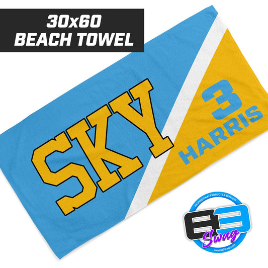 SKY Volleyball - 30"x60" Beach Towel - 83Swag