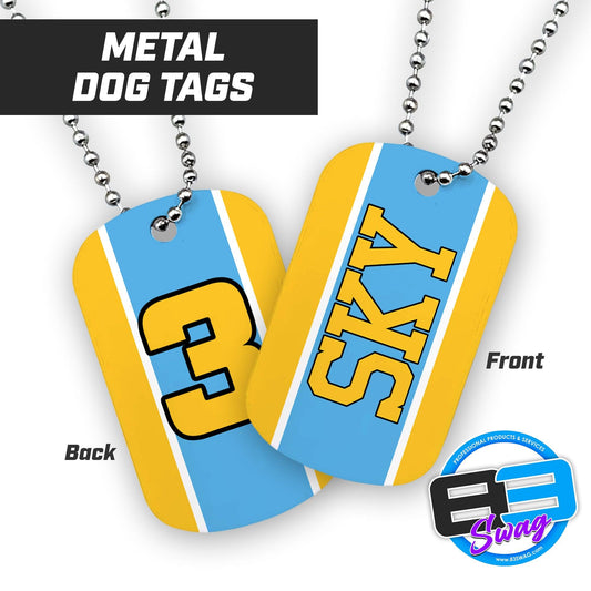 SKY Volleyball - Double Sided Dog Tags - Includes Chain - 83Swag