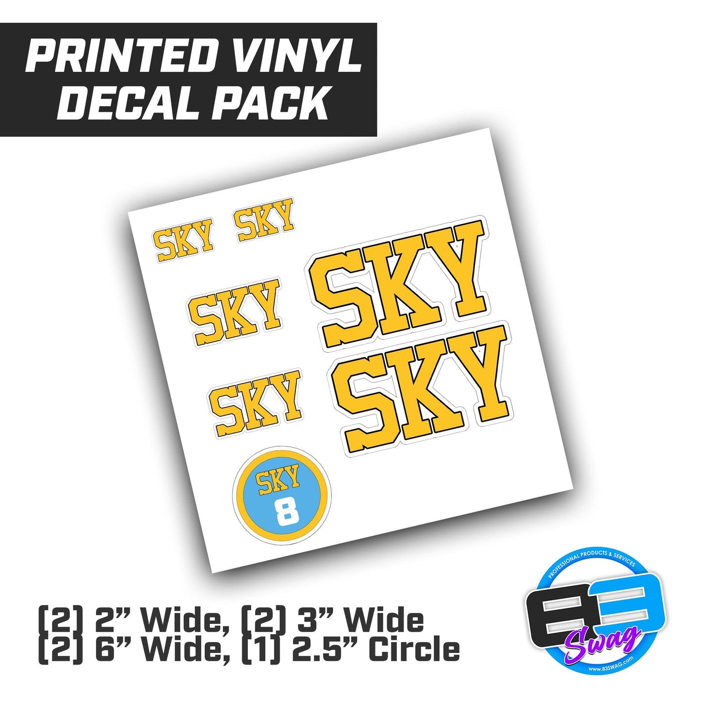 SKY Volleyball - Logo Vinyl Decal Pack - 83Swag