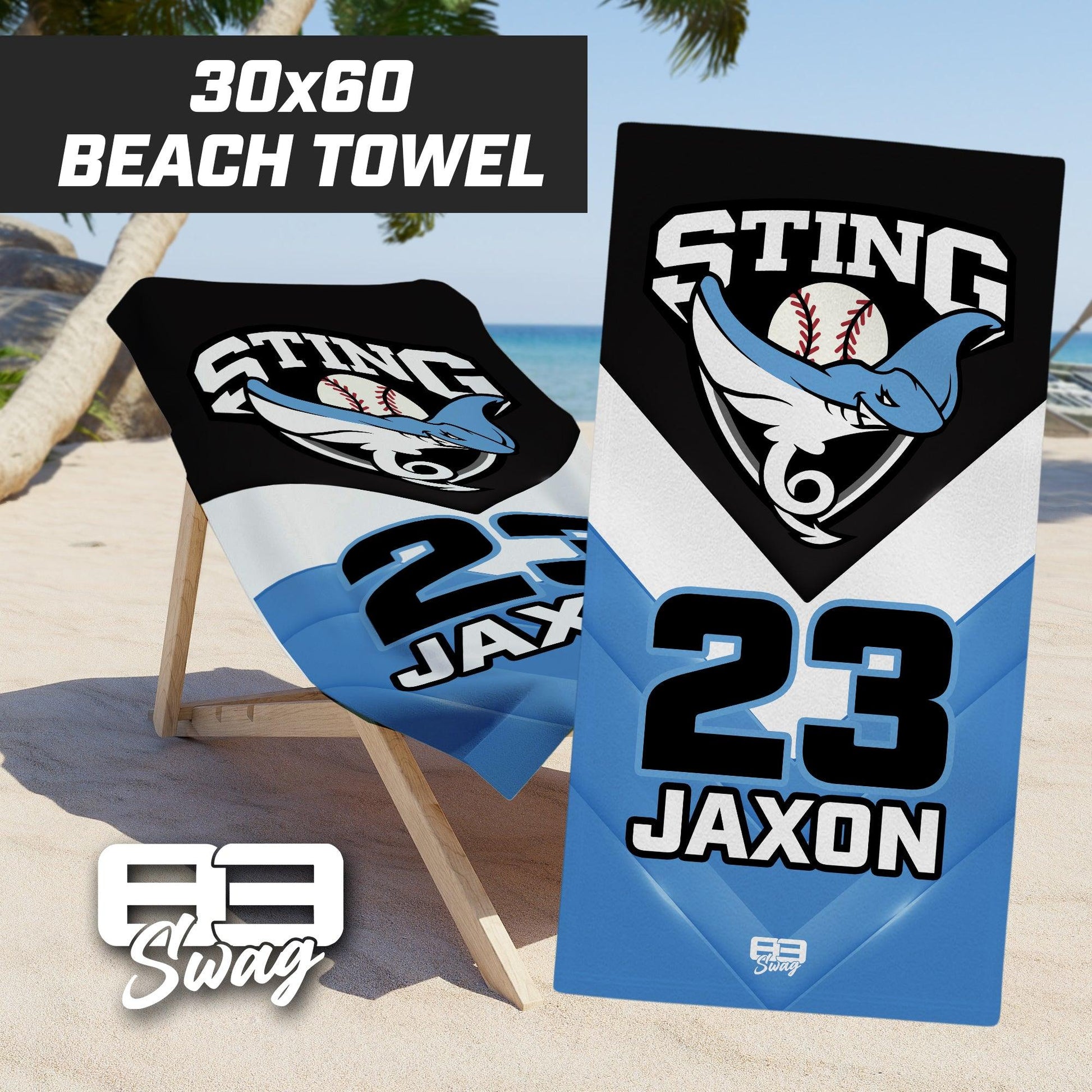 Southwest Sting Baseball - 30"x60" Beach Towel - 83Swag