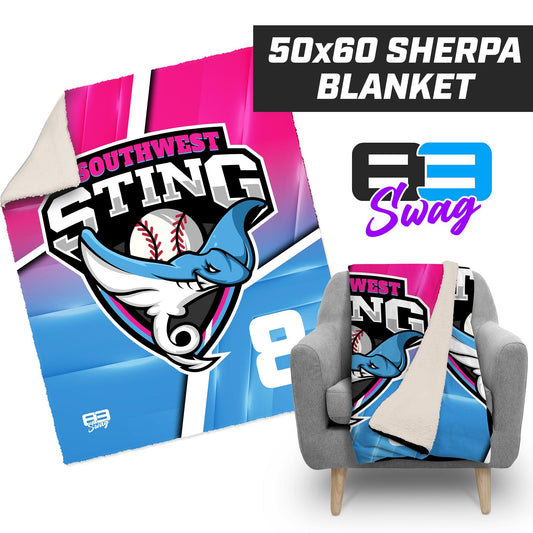 Southwest Sting Baseball - PINK 2024 Edition - 50”x60” Plush Sherpa Blanket - 83Swag