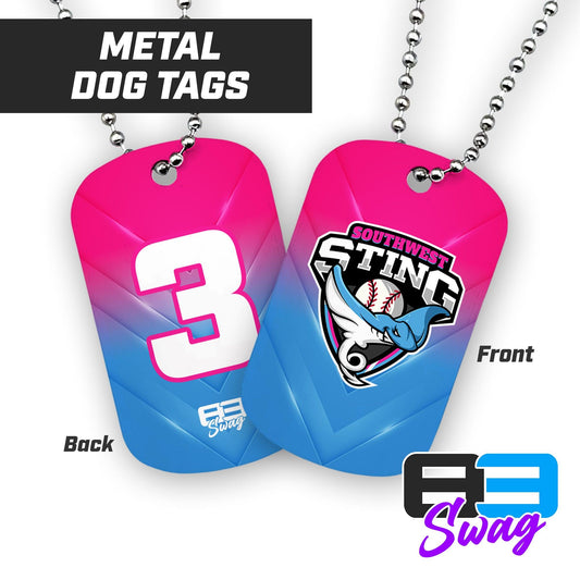 Southwest Sting Baseball - PINK 2024 Edition - Double Sided Dog Tags - Includes Chain - 83Swag