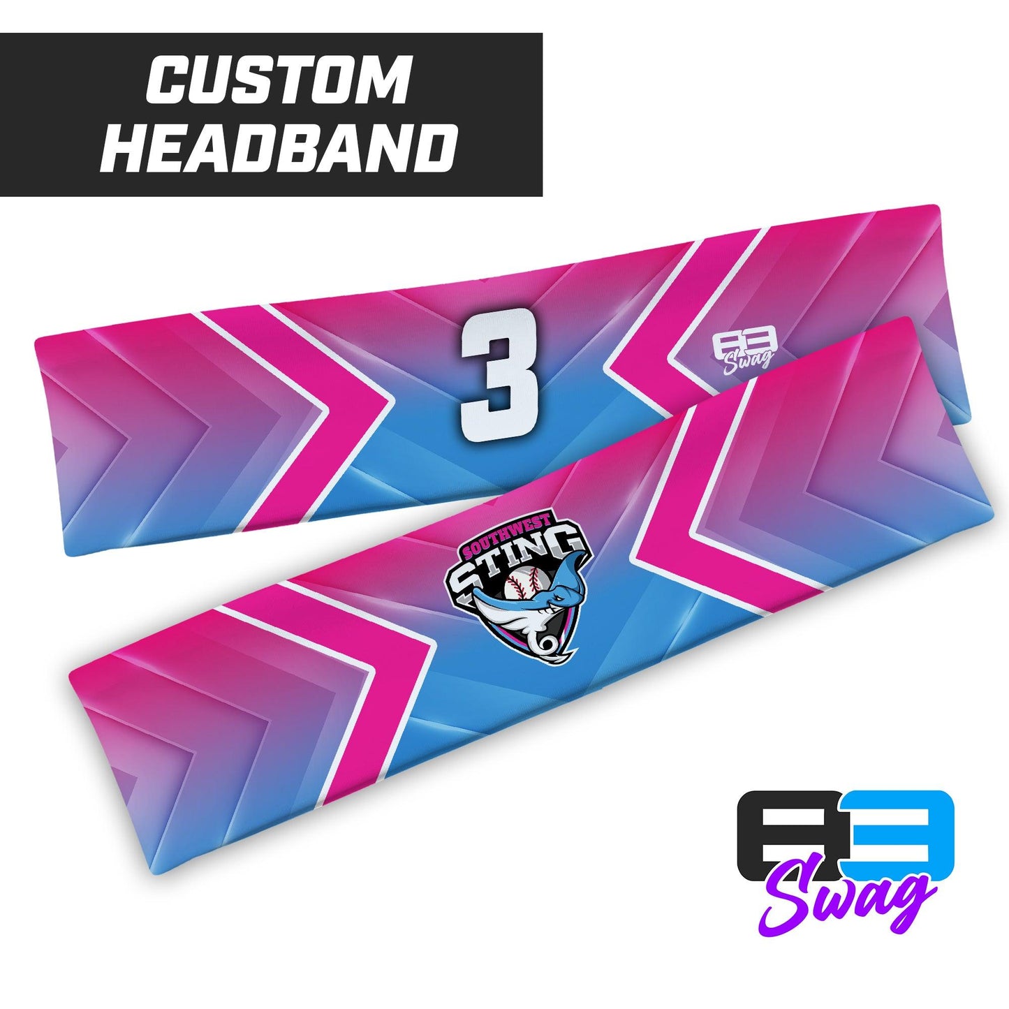 Southwest Sting Baseball - PINK 2024 Edition - Headband - 83Swag