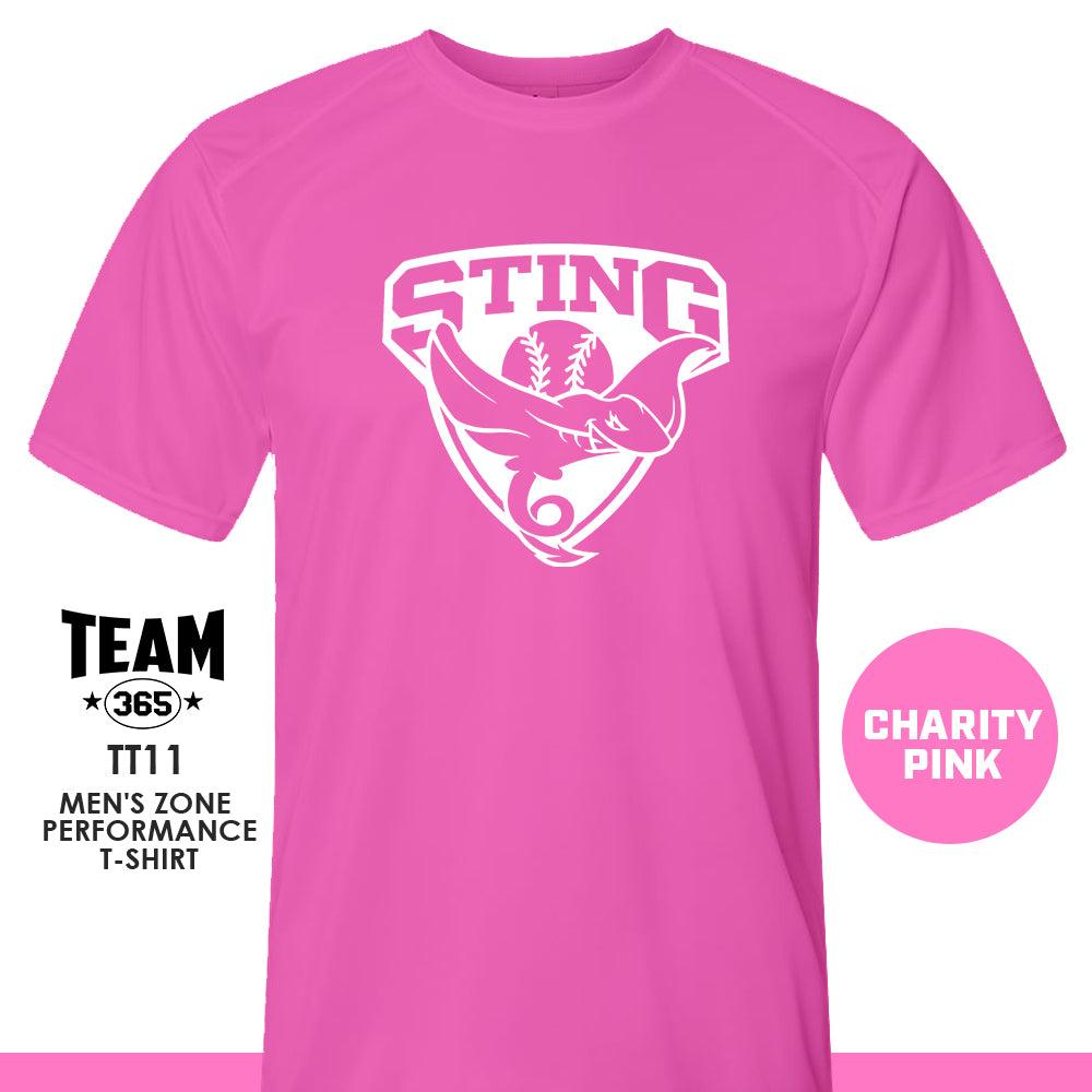 Southwest Sting Baseball V1 - CHARITY PINK - Crew - Performance T-Shirt - 83Swag