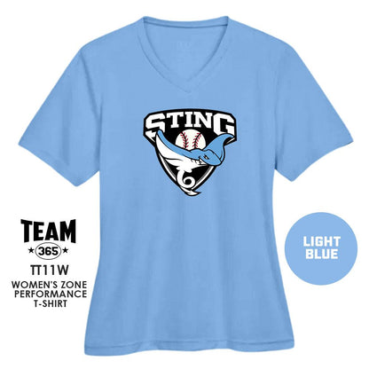 Southwest Sting Baseball V1 - Cool & Dry Performance Women's Shirt - MULTIPLE COLORS AVAILABLE - 83Swag