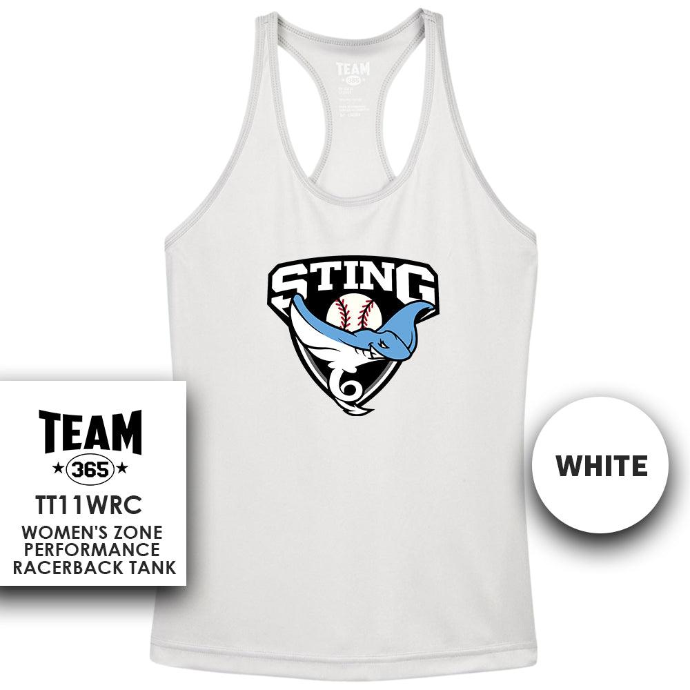 Southwest Sting Baseball V1 - Performance Women’s Racerback T - MULTIPLE COLORS AVAILABLE - 83Swag