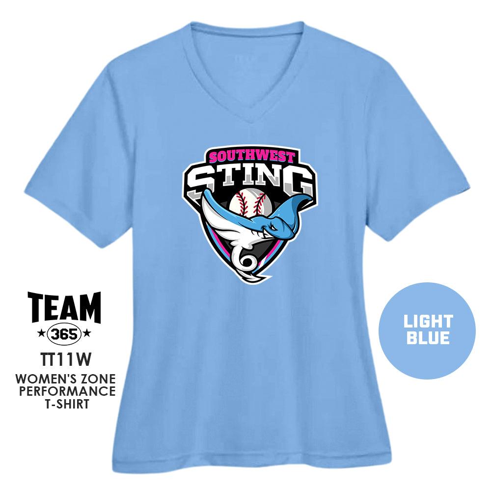 Southwest Sting Baseball V2 - Cool & Dry Performance Women's Shirt - MULTIPLE COLORS AVAILABLE - 83Swag