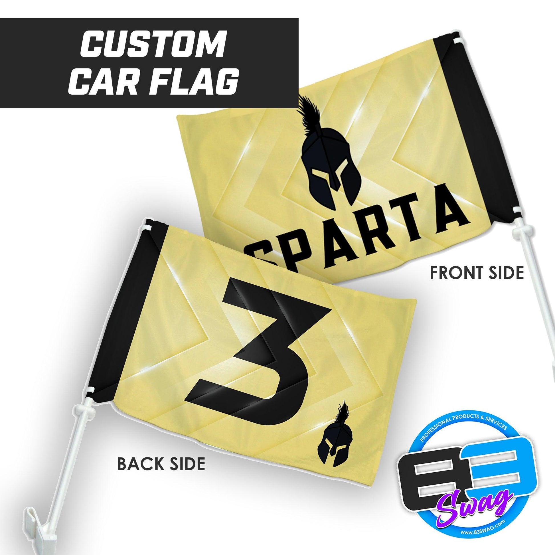 SPARTA Baseball - Car Flag - 83Swag