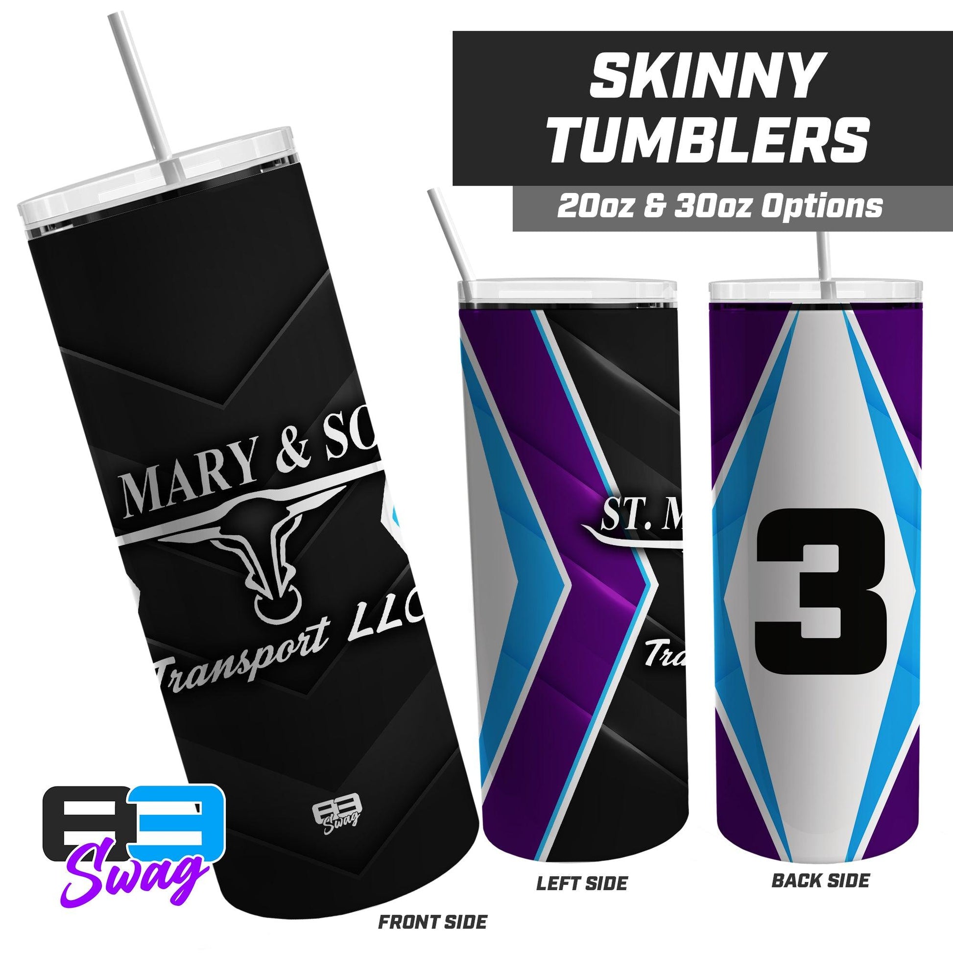 St. Mary & Sons Transport LLC Softball 2024 Edition - 20oz & 30oz Skinny Tumbler - 83Swag