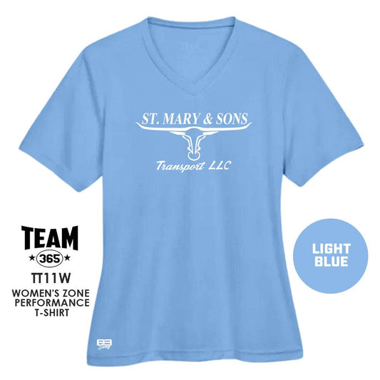 St. Mary & Sons Transport LLC Softball - Cool & Dry Performance Women's Shirt - MULTIPLE COLORS AVAILABLE - 83Swag