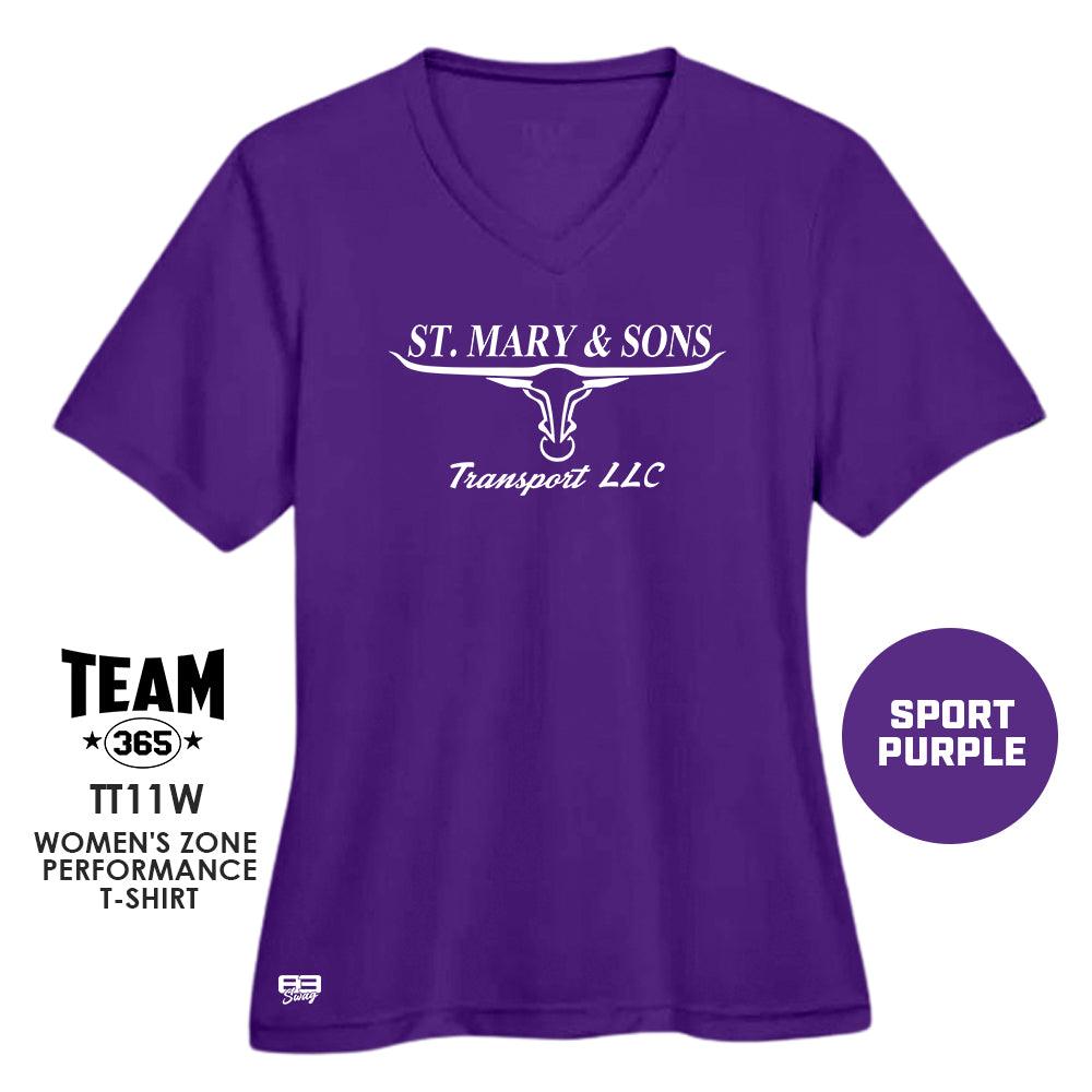 St. Mary & Sons Transport LLC Softball - Cool & Dry Performance Women's Shirt - MULTIPLE COLORS AVAILABLE - 83Swag