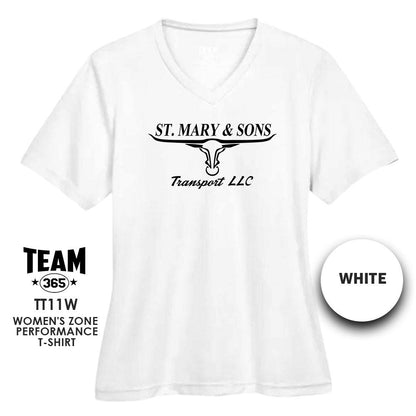 St. Mary & Sons Transport LLC Softball - Cool & Dry Performance Women's Shirt - MULTIPLE COLORS AVAILABLE - 83Swag