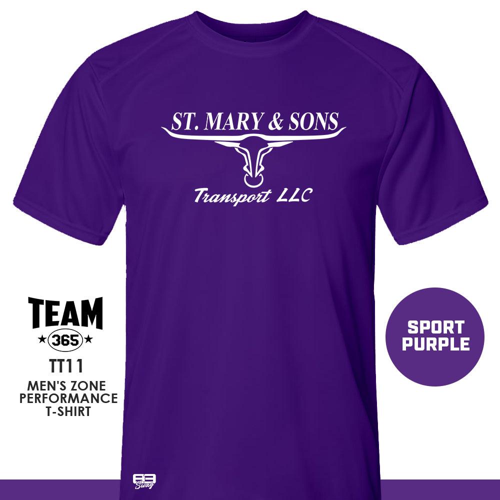 St. Mary & Sons Transport LLC Softball - Crew - Performance T-Shirt - MULTIPLE COLORS AVAILABLE - 83Swag