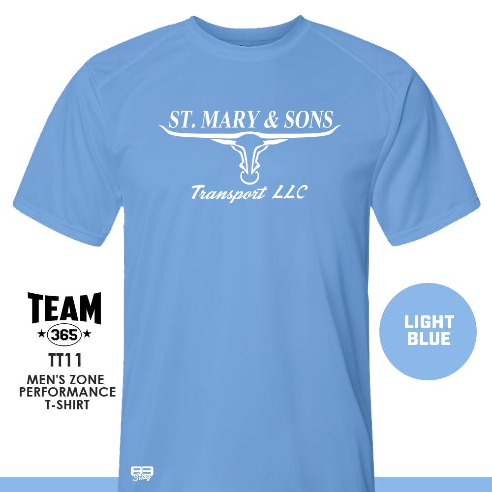 St. Mary & Sons Transport LLC Softball - Crew - Performance T-Shirt - MULTIPLE COLORS AVAILABLE - 83Swag