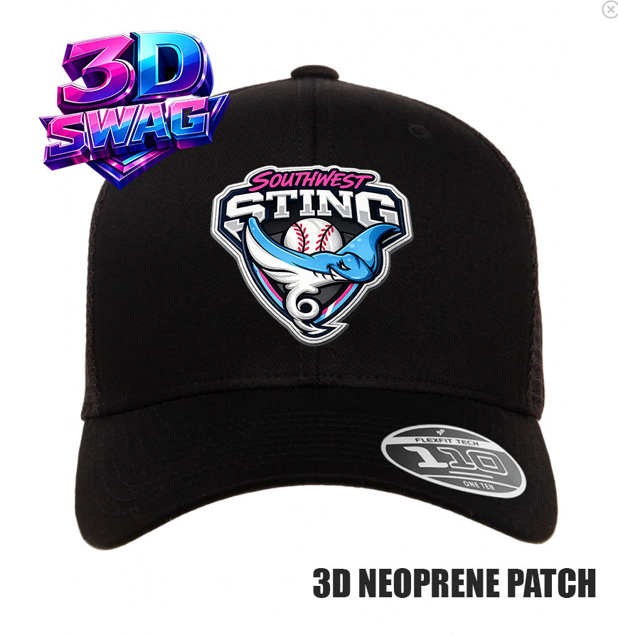 SOUTHWEST STING - 3D PATCH TEAM HATS - Flexfit 110M Mesh Hat