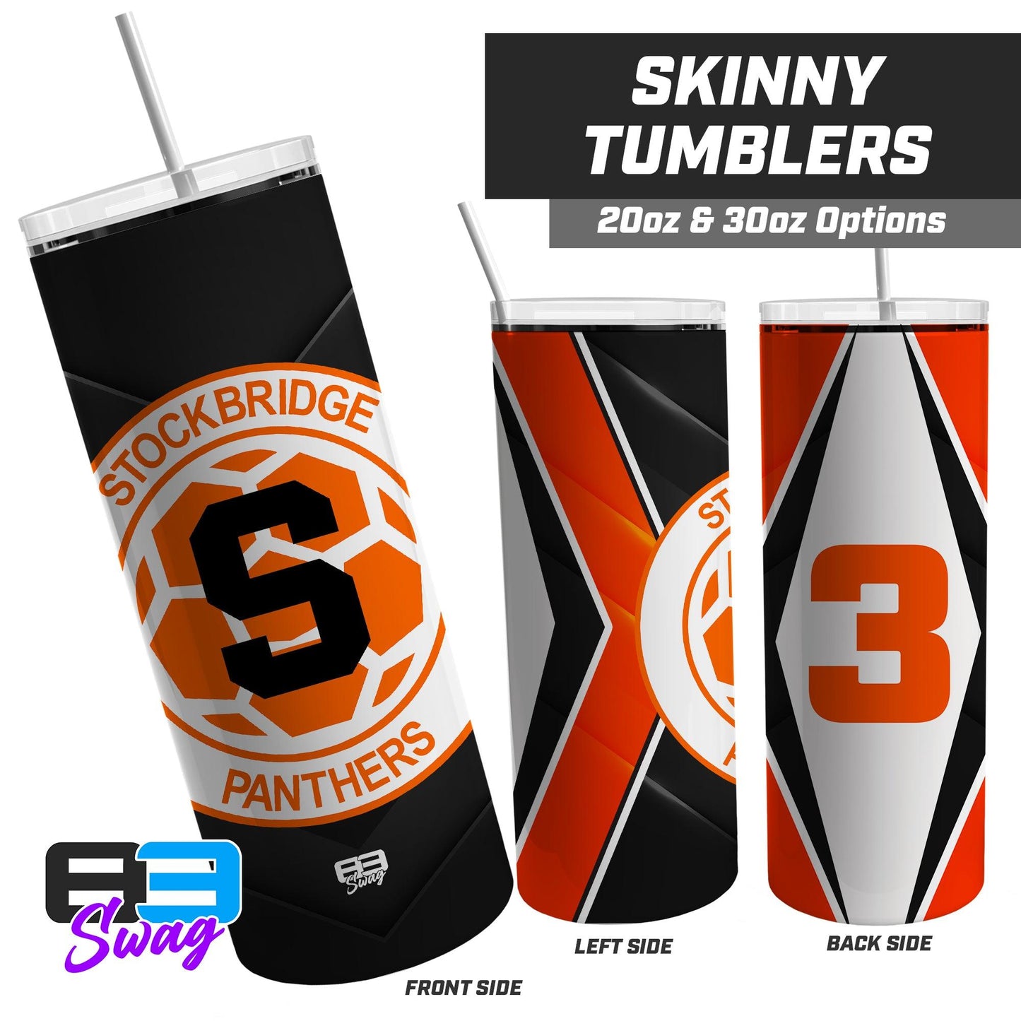 Stockbridge Soccer - 20oz & 30oz Skinny Tumbler - 83Swag