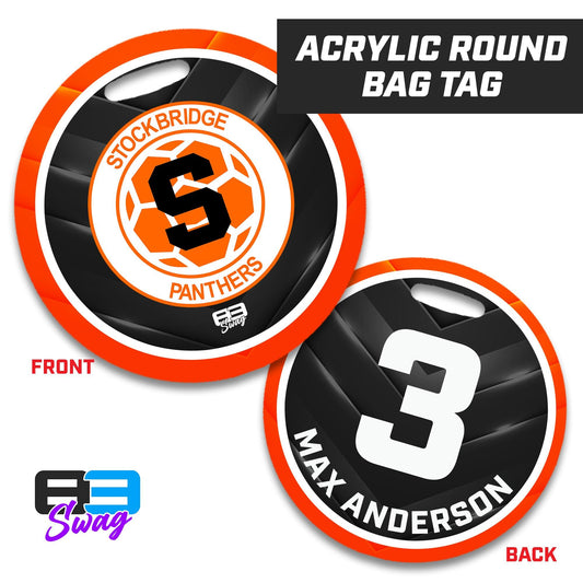 Stockbridge Soccer - 4" Circle Hard Acrylic Bag Tag - 83Swag