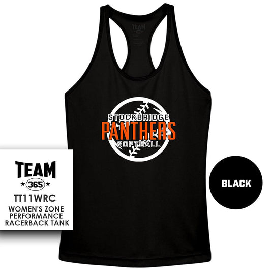 Stockbridge Softball V4 - Performance Women’s Racerback T - MULTIPLE COLORS AVAILABLE - 83Swag